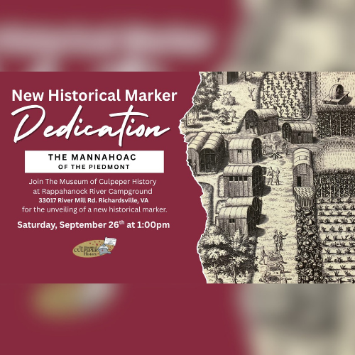Historical Marker Dedication in Honor of the Mannahoac of the Piedmont
