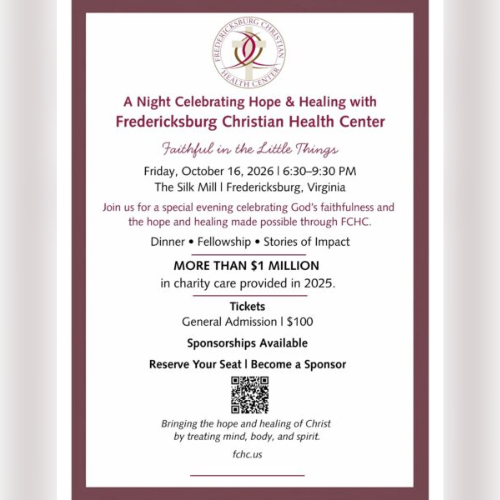 A Night Celebrating Hope & Healing with Fredericksburg Christian Health Center