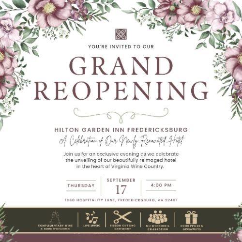 Hilton Garden Inn Fredericksburg Grand Reopening